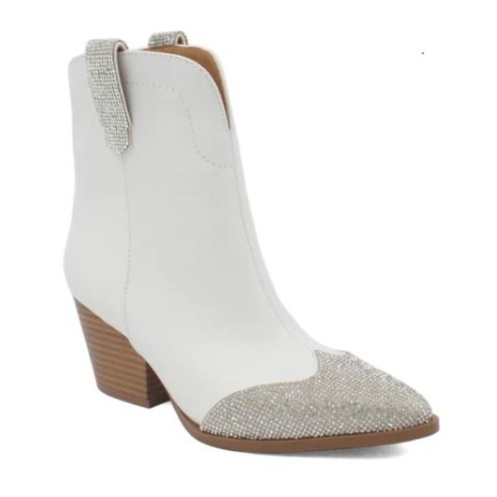 White western bootie sparkle detail